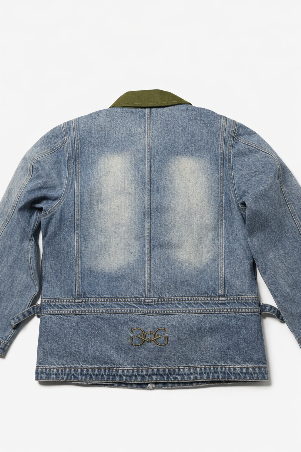 van Gevorkian Olive Collar Denim Jacket