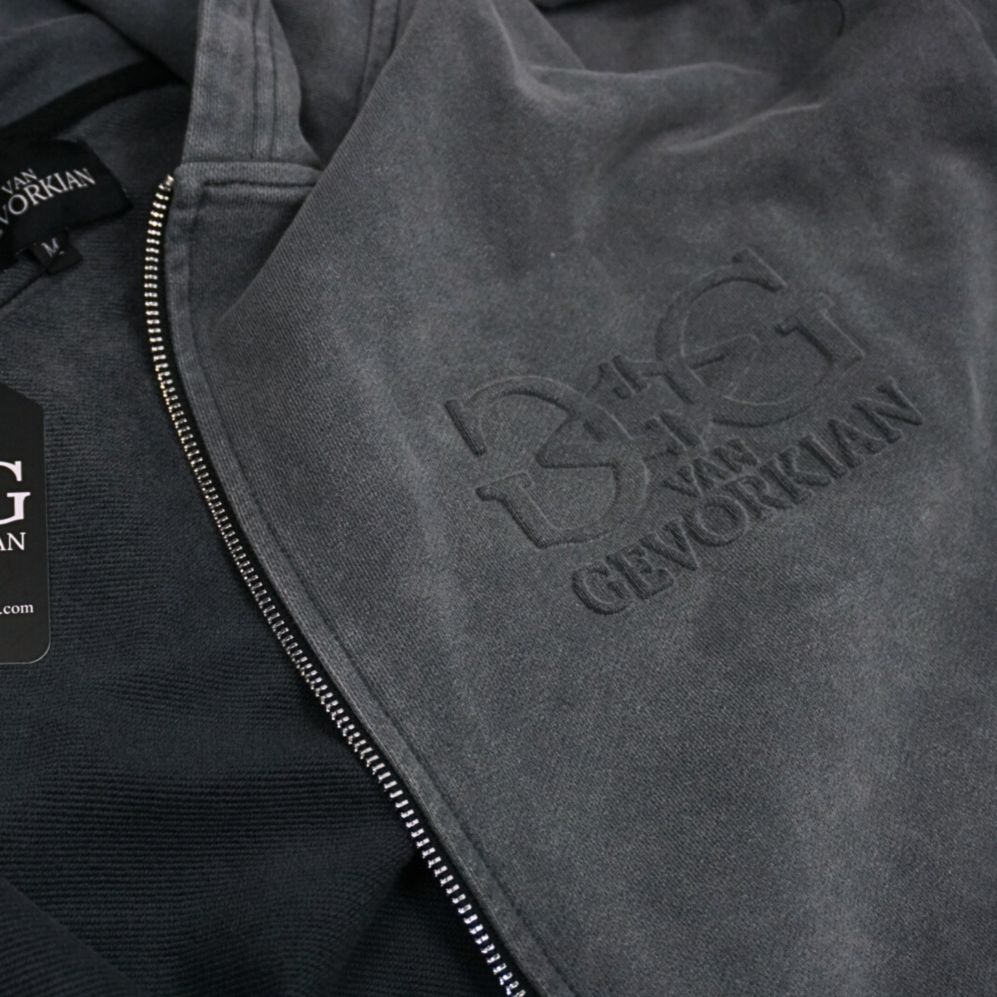 Quartz Pulse Hoodie – Acid Washed Grey