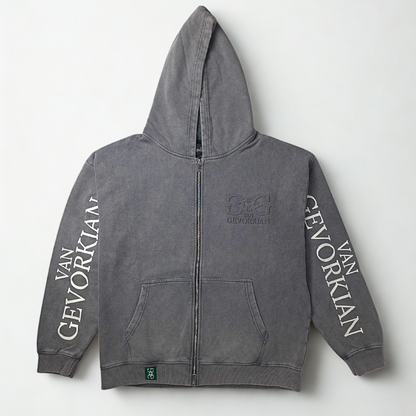 Quartz Pulse Hoodie – Acid Washed Grey