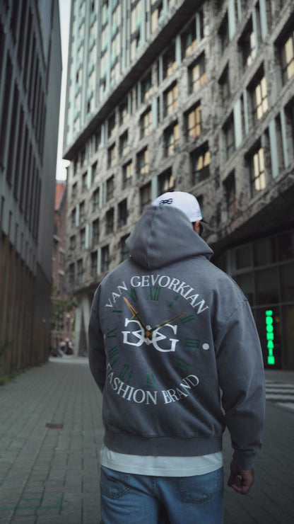 Quartz Pulse Hoodie – Acid Washed Grey