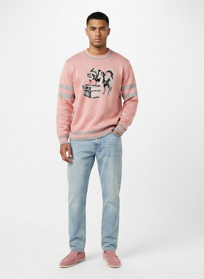 van Gevorkian Thirsty Gampr Salmon Pink Sweater