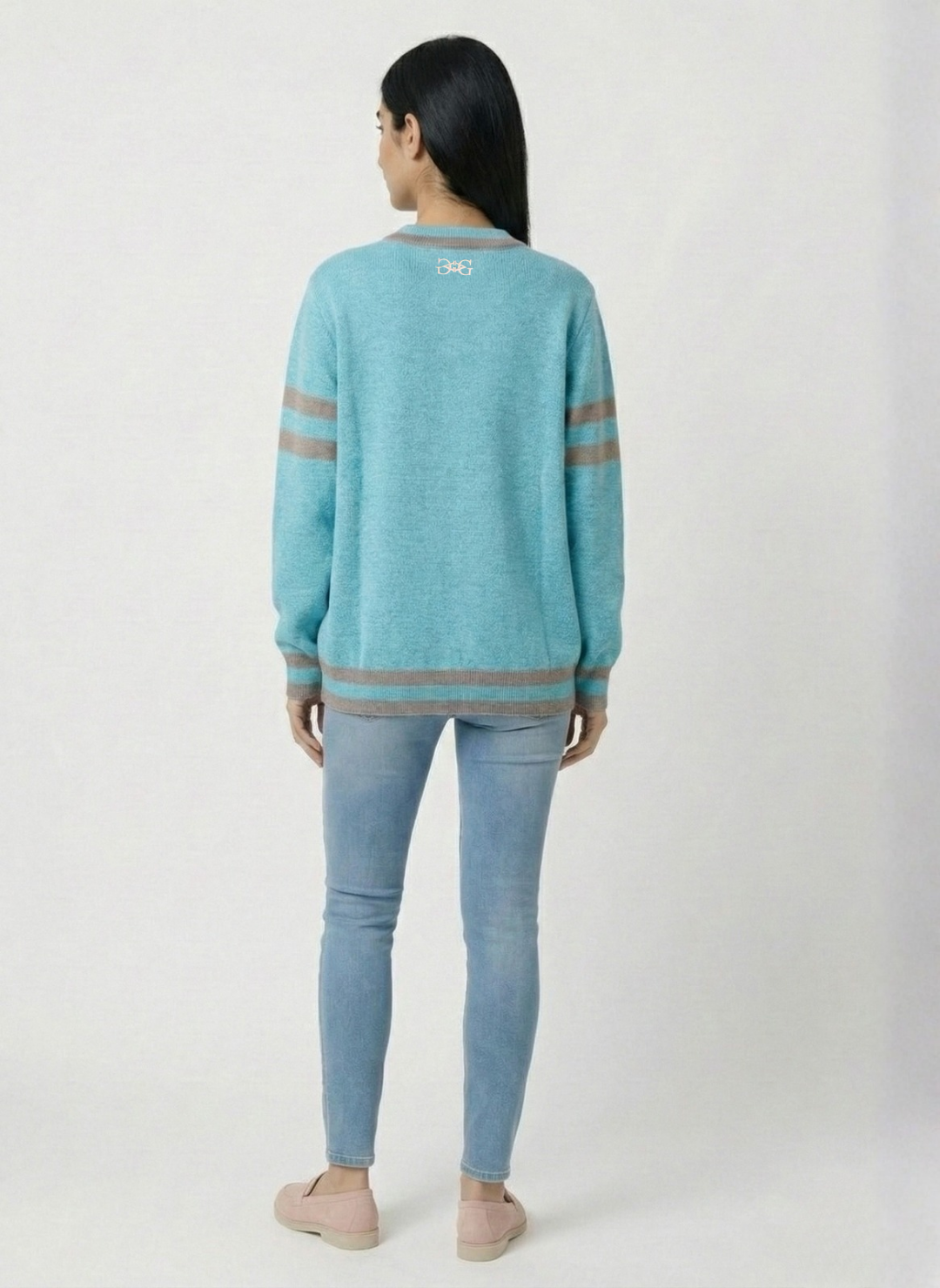 van Gevorkian Thirsty Gampr Aqua Blue Sweater
