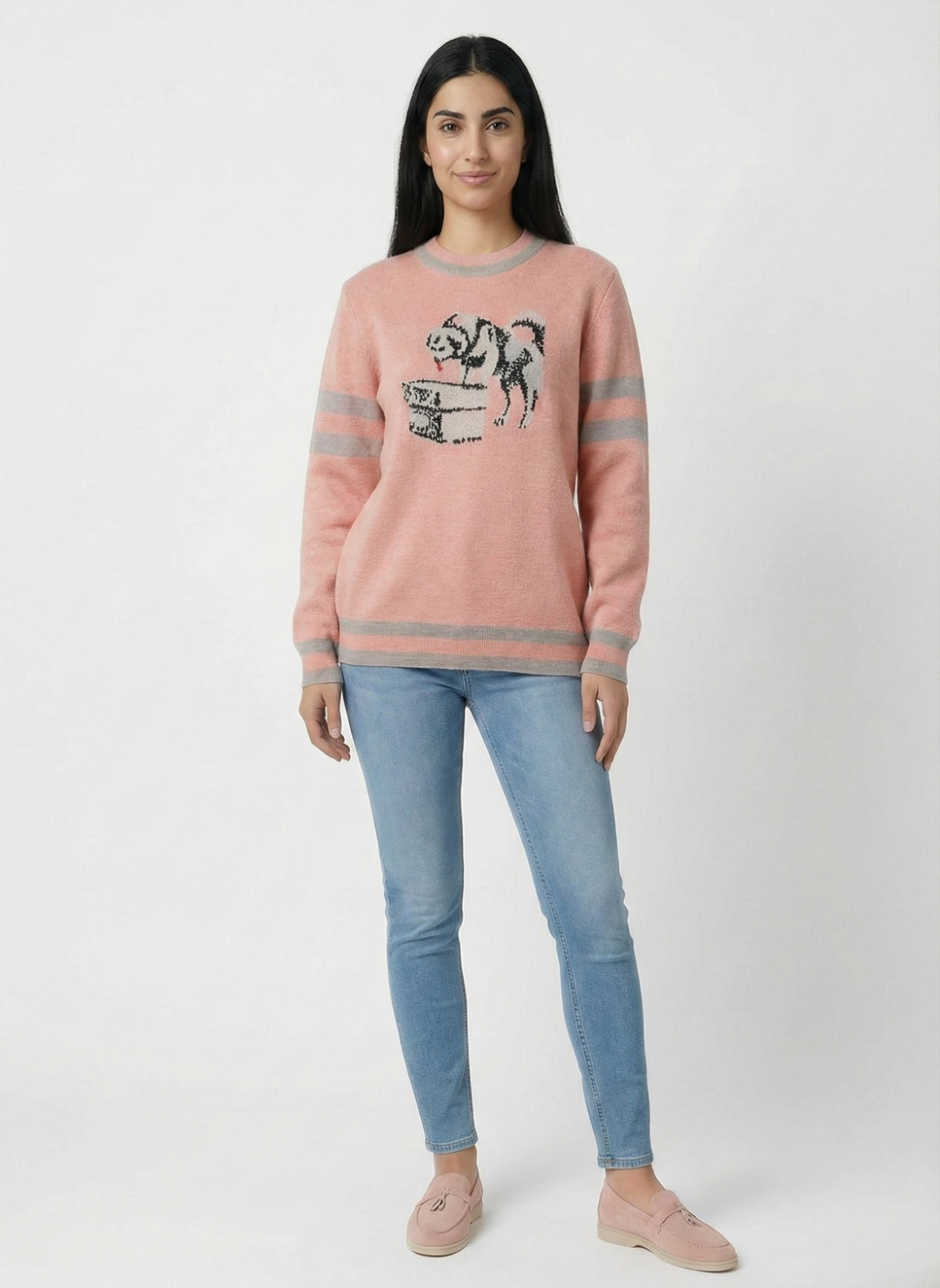 van Gevorkian Thirsty Gampr Salmon Pink Sweater