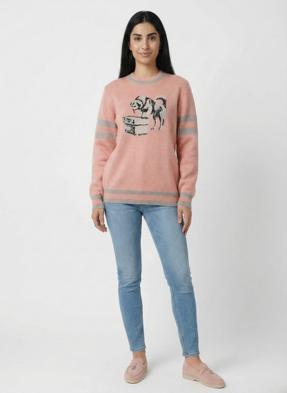 van Gevorkian Thirsty Gampr Salmon Pink Sweater