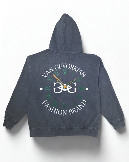Quartz Pulse Hoodie – Acid Washed Grey