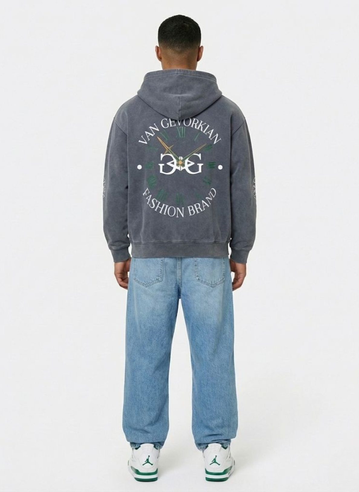 Quartz Pulse Hoodie – Acid Washed Grey